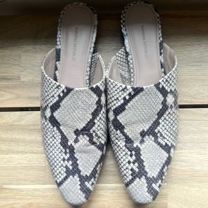 Embossed snake mules from Banana Republic